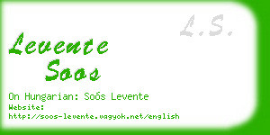 levente soos business card