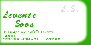 levente soos business card